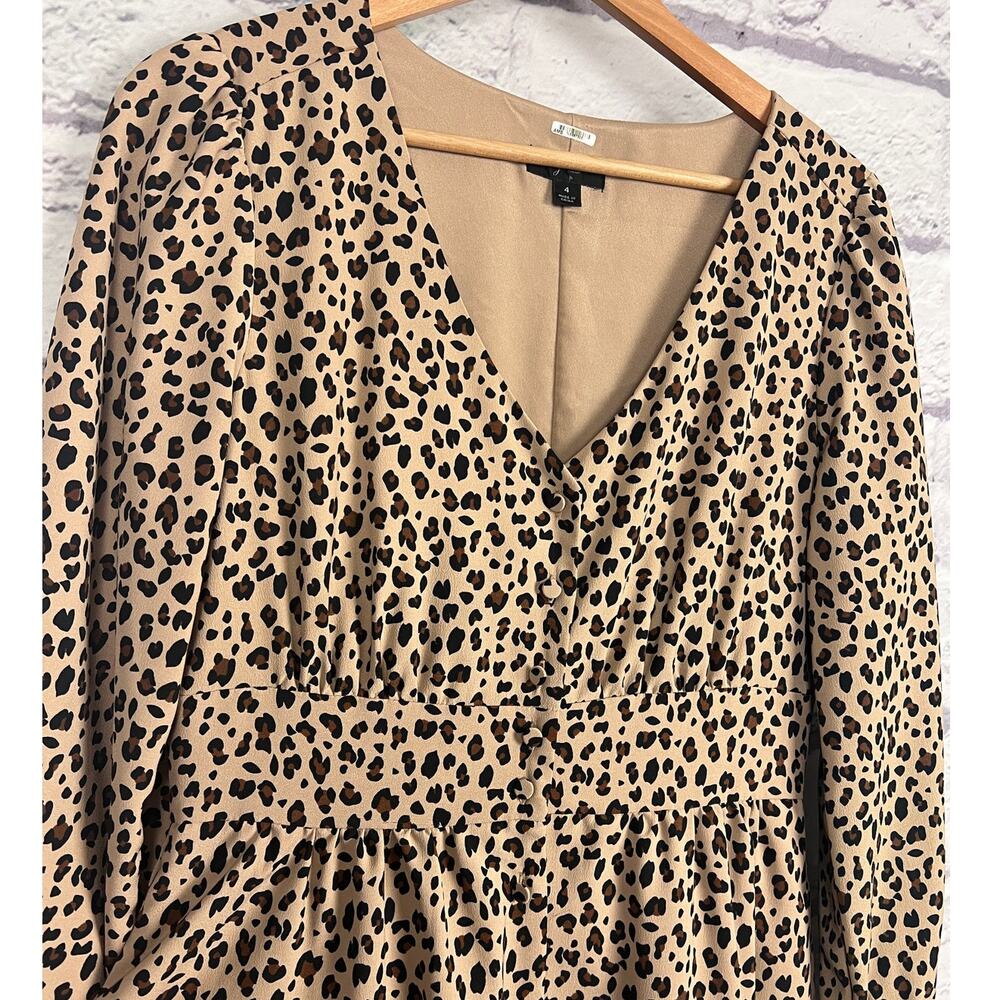 J.Crew Womens S Dark Academia Office Siren Preppy Button Front A-Line Midi Dress - Picture 5 of 13